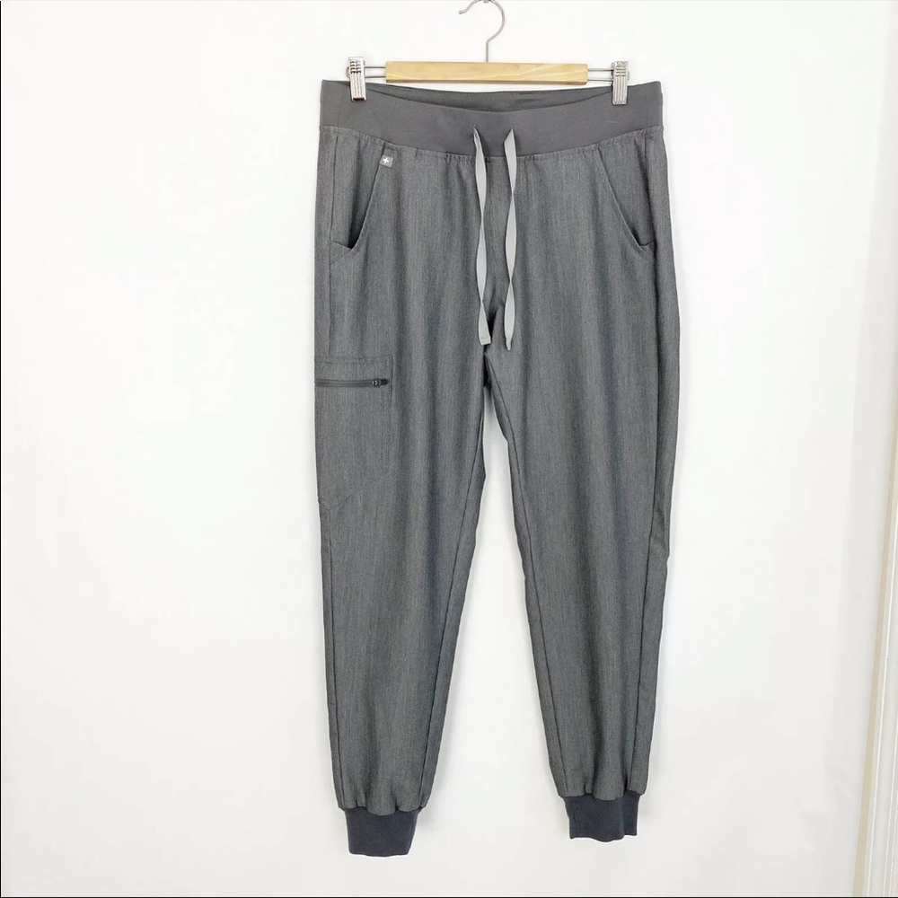 FIGS Zamora Jogger Scrub Pants Heather Gray Womens Size M Medium like new